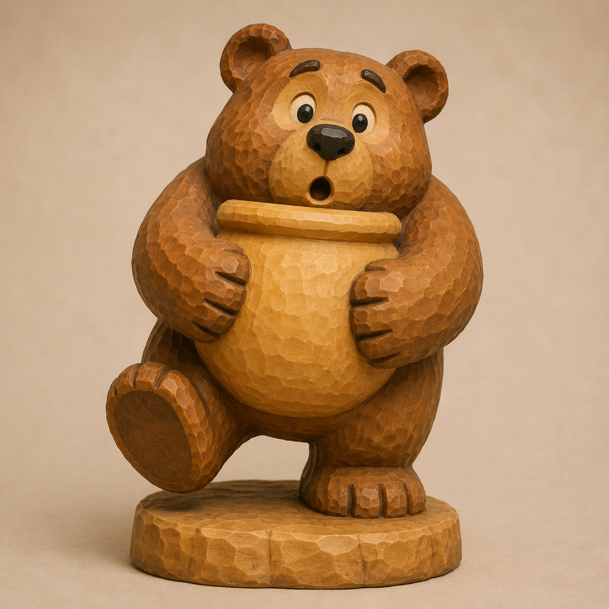 Bear Honey Crock carving pattern main image