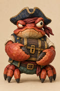 Crab Treasure Guard digital carving pattern main image