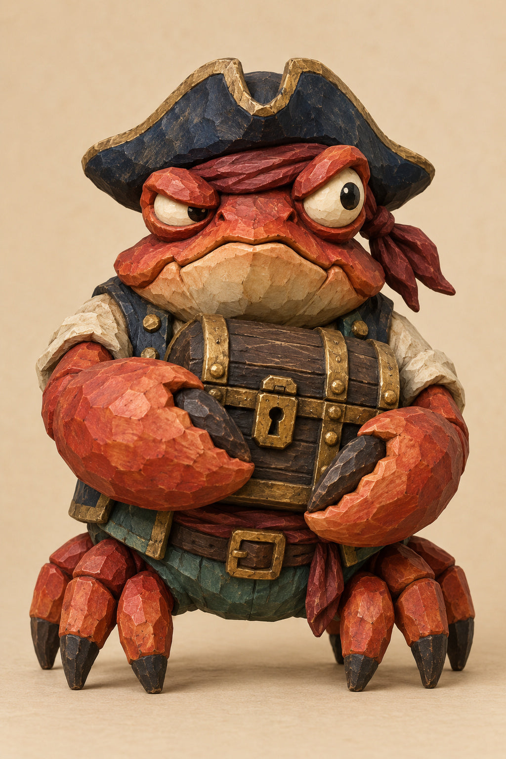 Crab Treasure Guard digital carving pattern main image