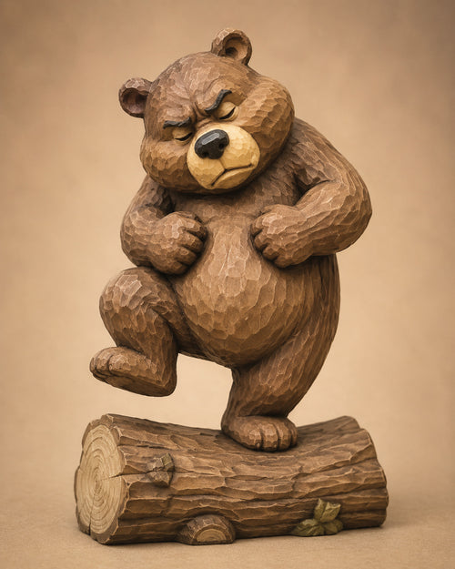 Dancing Bear digital carving pattern main image