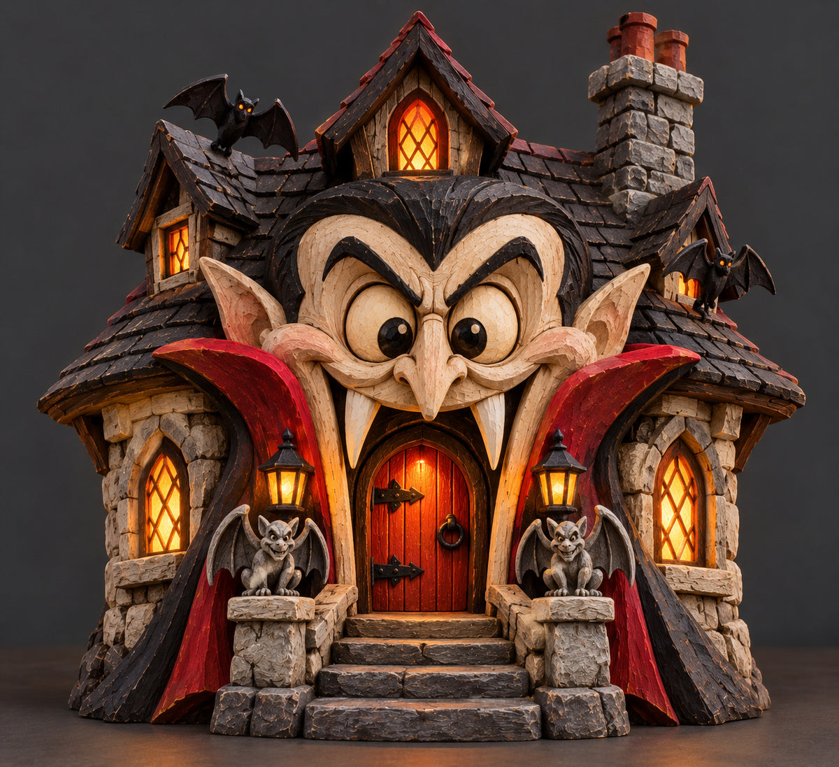 Dracula House Halloween carving reference