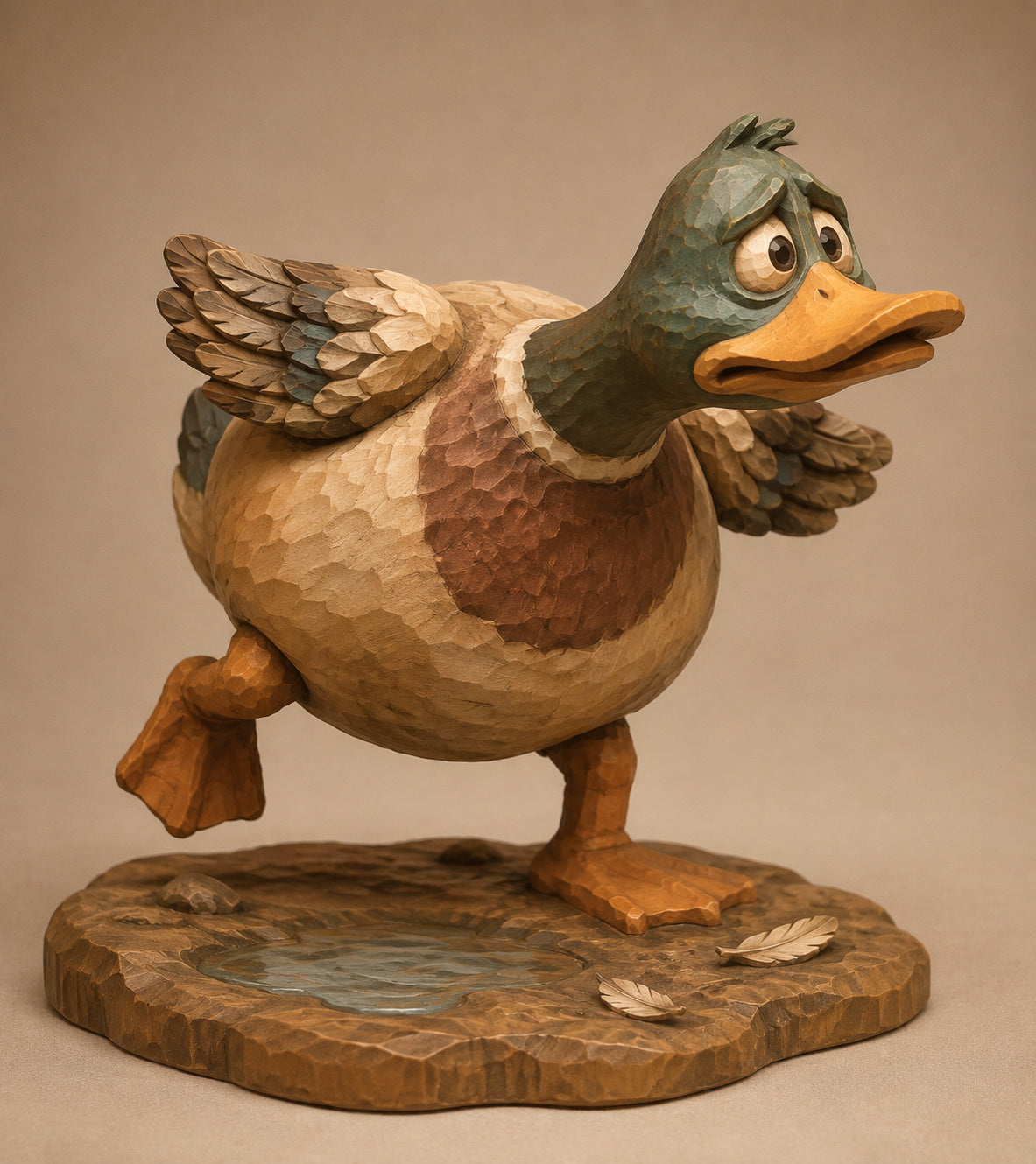 Duck Trying to Fly digital carving pattern main image