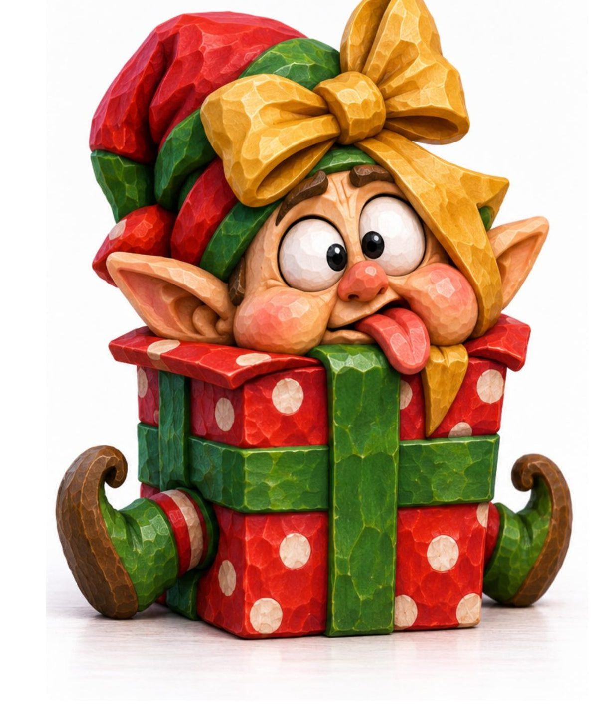 Elf's Present-Packing Disaster woodcarving pattern