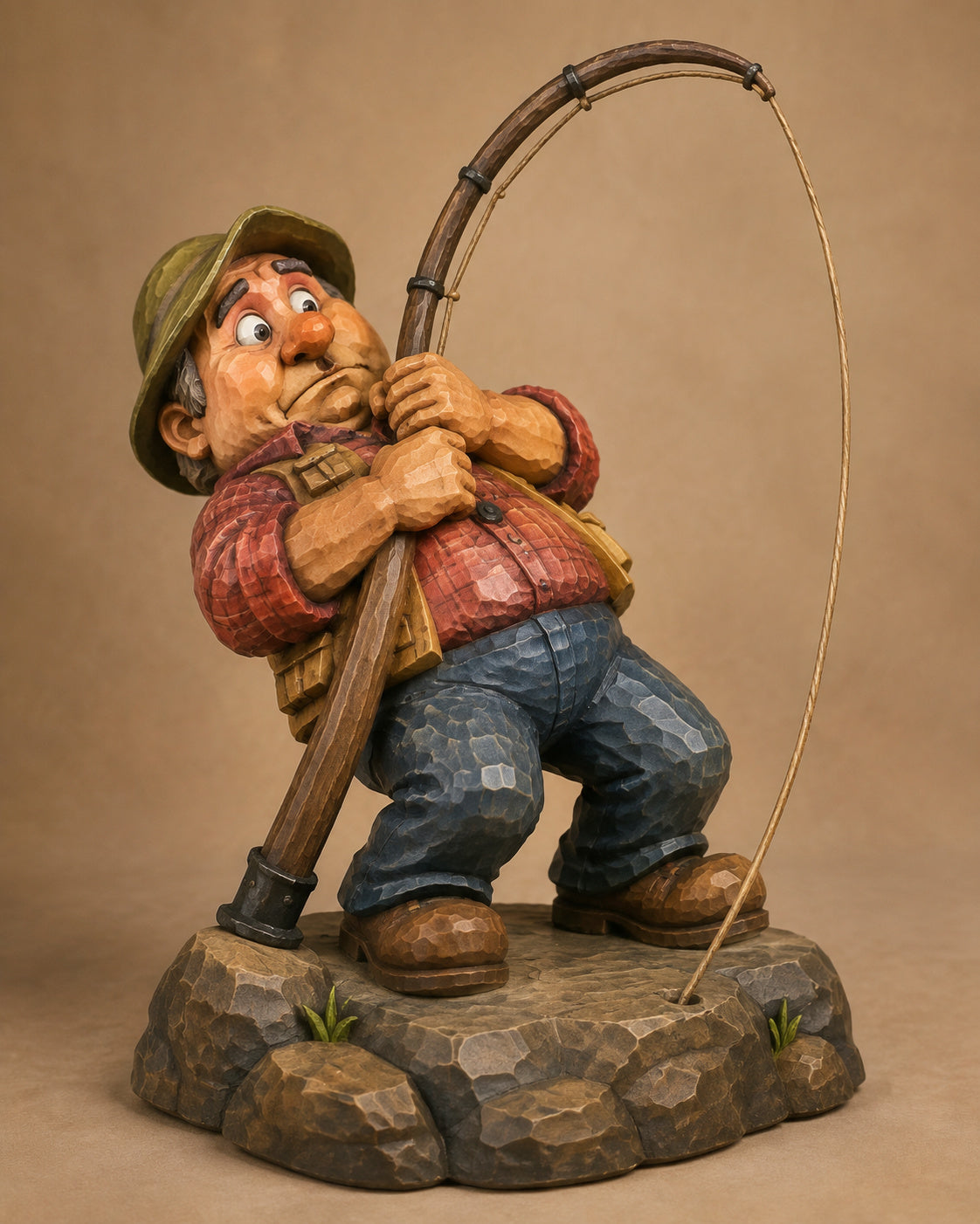 Fisherman Getting a Bite digital carving pattern main image