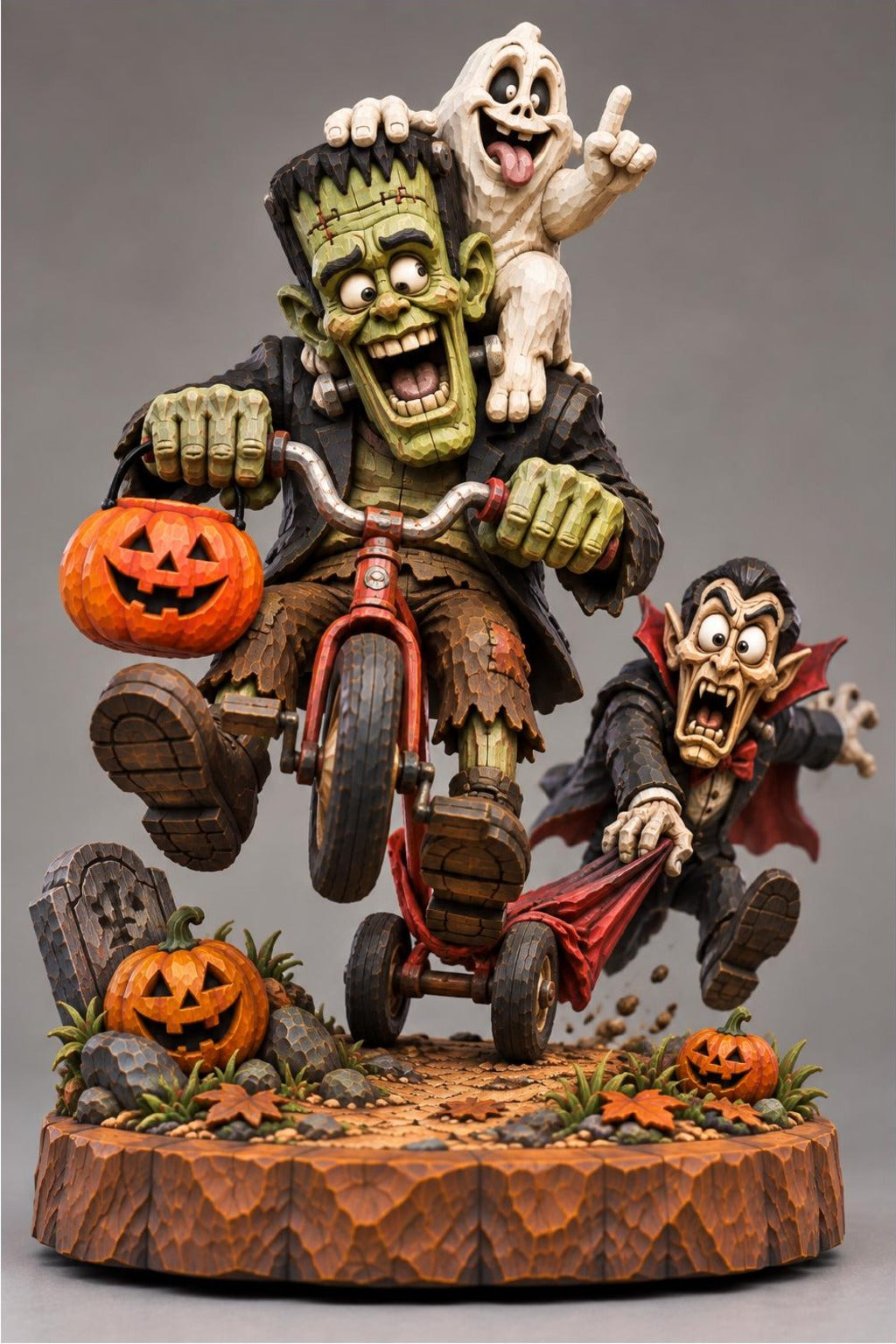 Frankenstein Halloween Wheelie carving pattern