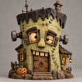 Frankenstein House Halloween carving reference