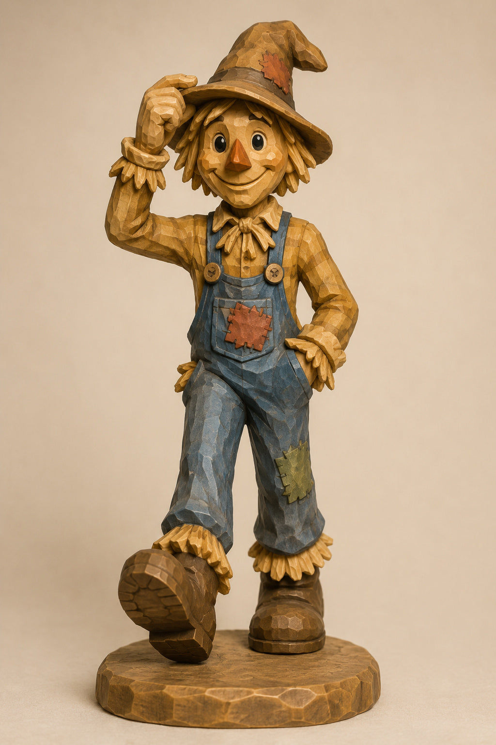 Hat Tipping Scarecrow carving pattern main image