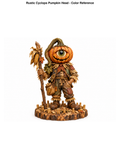 Rustic Cyclops Pumpkin Head carving pattern
