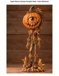 Super Skinny Cyclops Pumpkin Head carving pattern