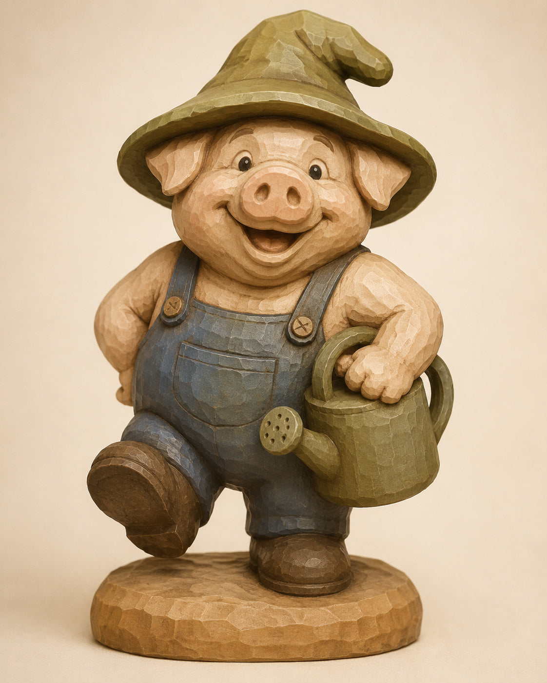Pig Gardener digital carving pattern main image
