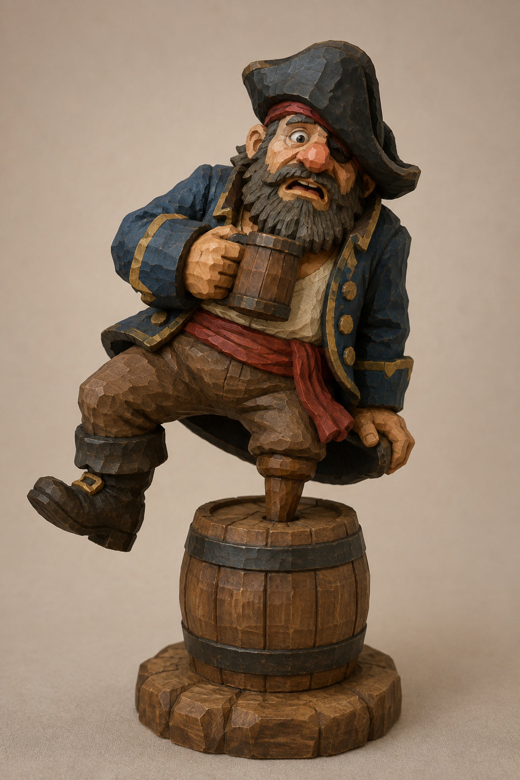 Pirate Losing Balance digital carving pattern main image