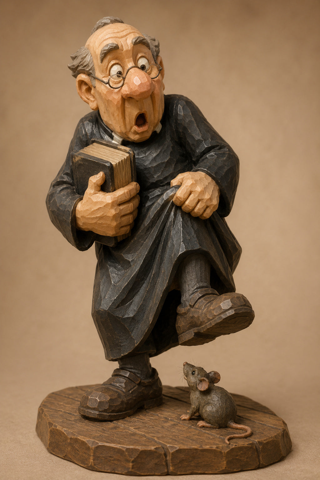 Preacher and Church Mouse digital carving pattern main image