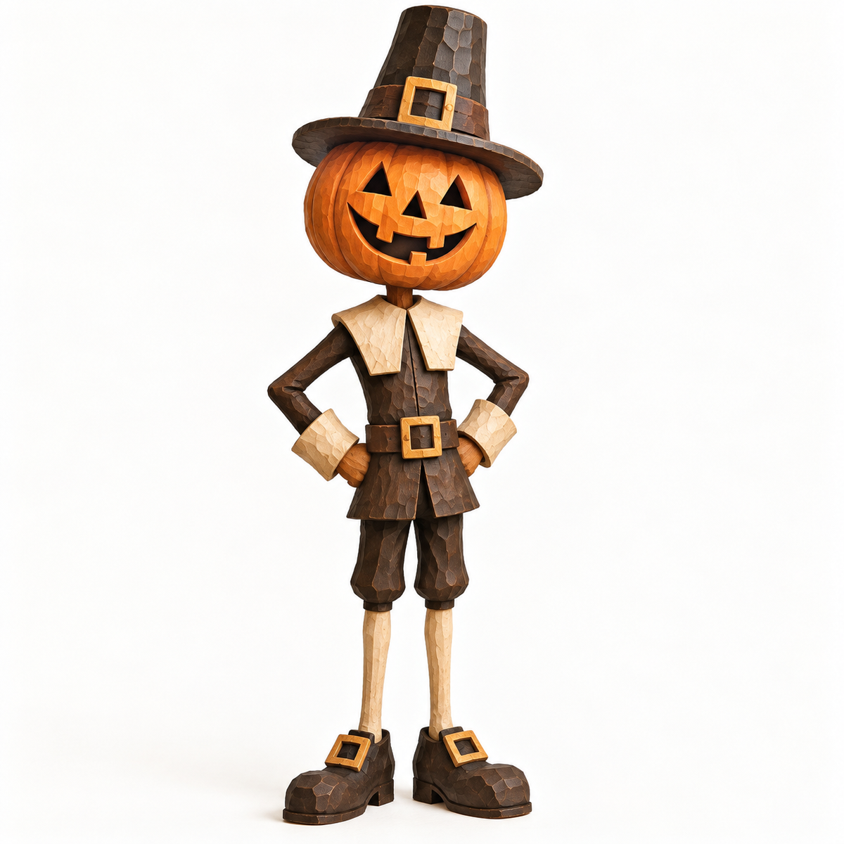 Skinny Pilgrim Pumpkin Head carving reference