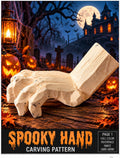 Spooky Hand woodcarving pattern