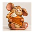 Thanksgiving Mouse With Pie carving pattern