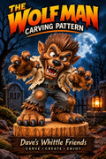 The Wolf Man carving pattern - Dave's Whittle Friends