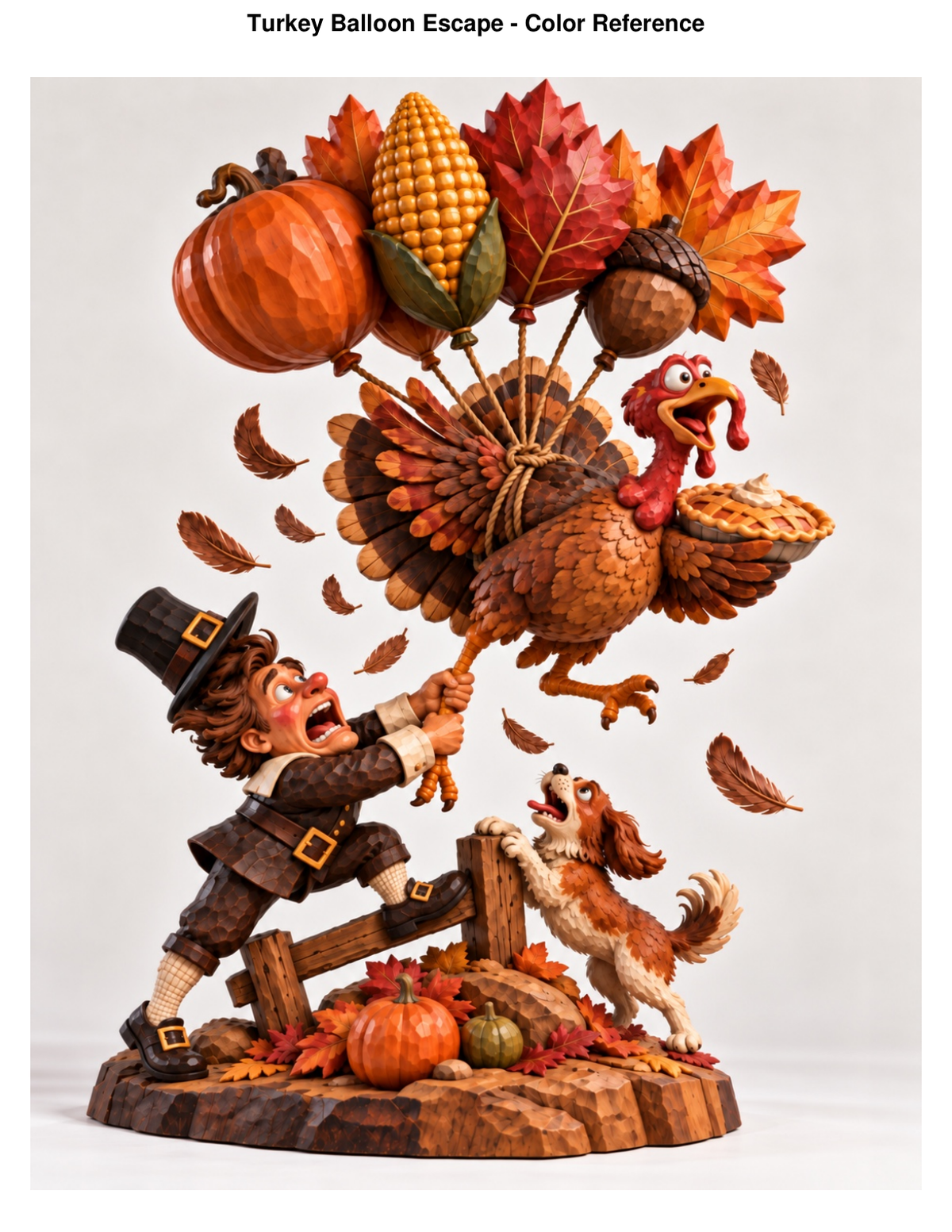 Turkey Balloon Escape carving pattern