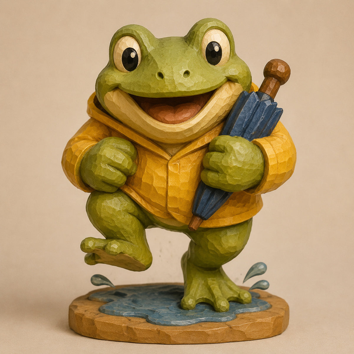 Umbrella Frog carving pattern main image